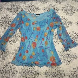 Made in Italy cosabella floral mesh top